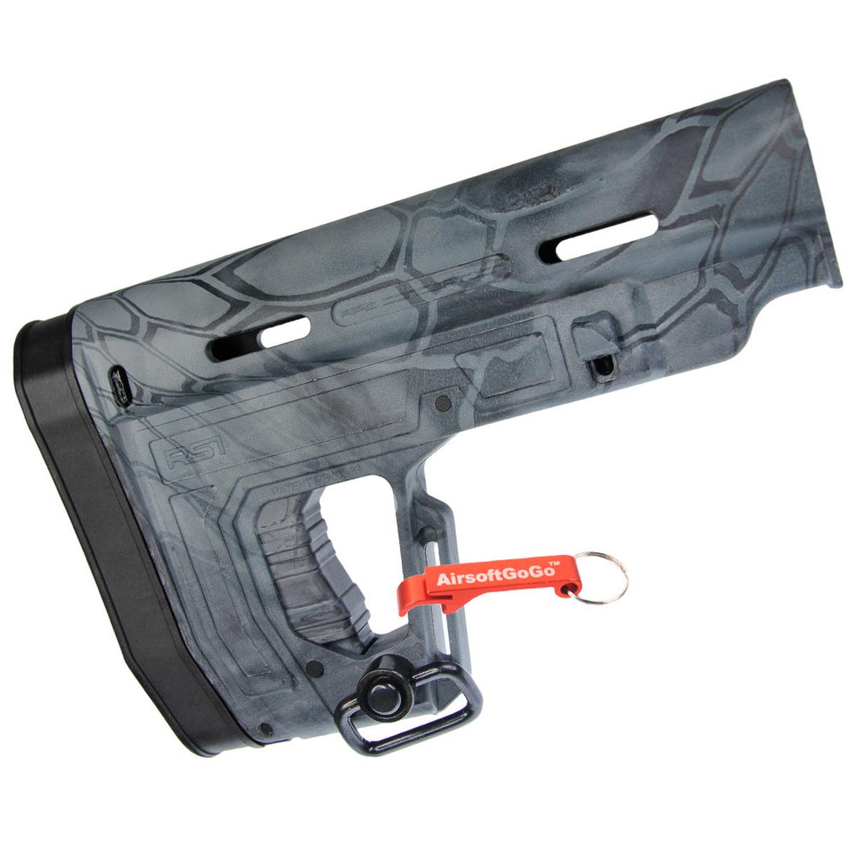 APS製電動ガンM4用RS-1タイプ バッファー・ストック (A-TACS TP迷彩)-AIRSOFT GOGO エアガン・サバゲー用品通販