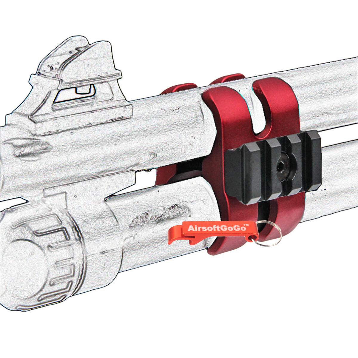 APS/マルイ/PPS/G&P/A&K/S&T CAM870 M870用A.P.S メタルバレルマウント (赤)-AIRSOFT GOGO エアガン・サバゲー用品通販
