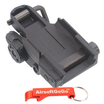 AR15 M4 M16 SR16 SR25 HK416 HK417 20mm レール 電動ガン用ポップアップリアサイト-AIRSOFT GOGO エアガン・サバゲー用品通販