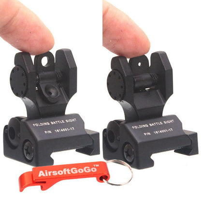 AR16 SR16 SR25 M4 M16・20mmレール対応 フロント / リアサイトセット-AIRSOFT GOGO エアガン・サバゲー用品通販