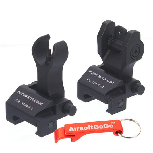 AR16 SR16 SR25 M4 M16・20mmレール対応 フロント / リアサイトセット-AIRSOFT GOGO エアガン・サバゲー用品通販
