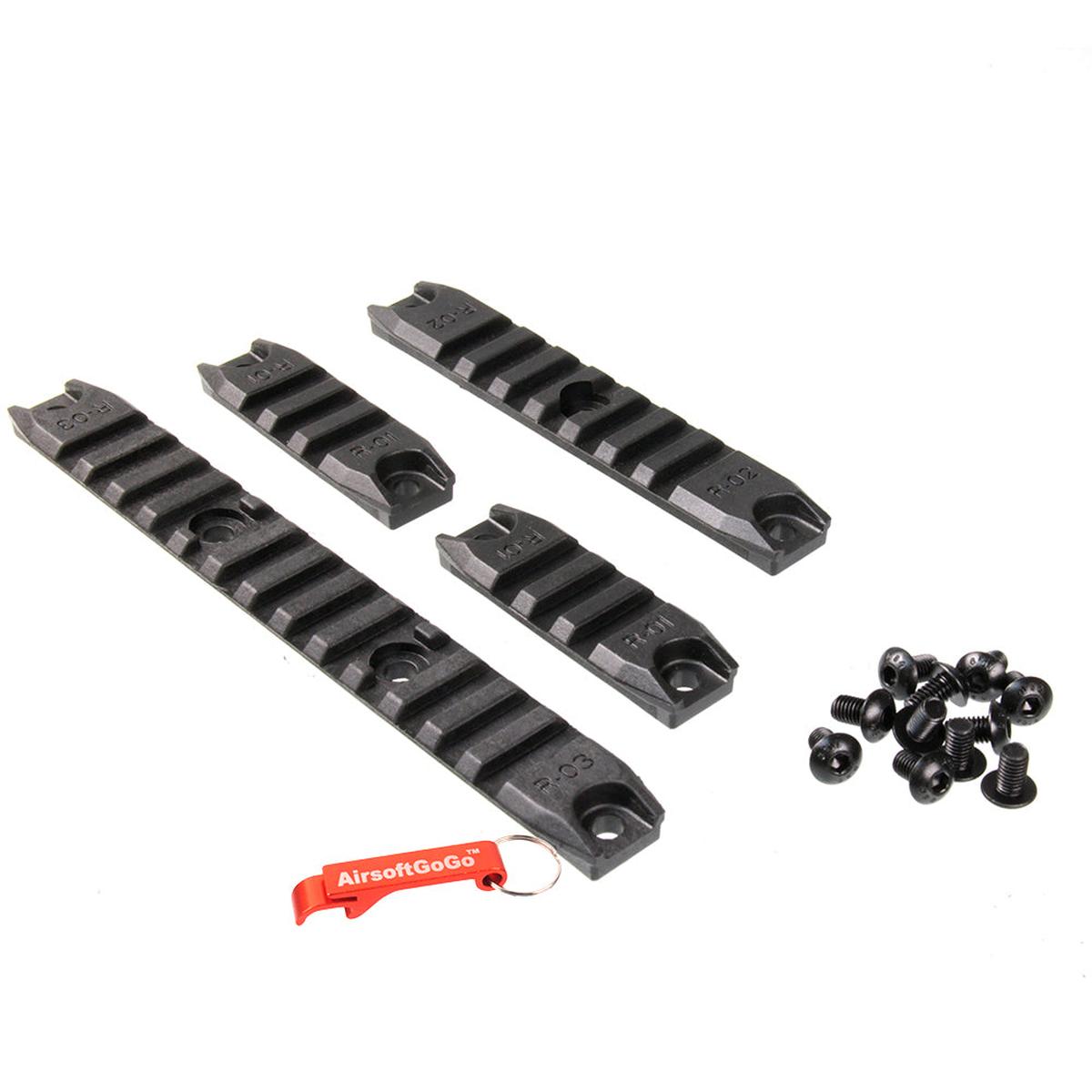 ARES AMOEBA M4 レールセット ARES AMOEBA AM013 AM014 AM015シリーズ対応 (ブラック)-AIRSOFT GOGO エアガン・サバゲー用品通販