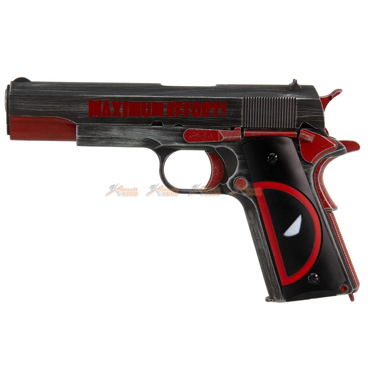 Armorer Works Custom デッドプール1911ガスブローバックピストルGBB （フルメタル-デッドプールグリップ）-AIRSOFT GOGO エアガン・サバゲー用品通販