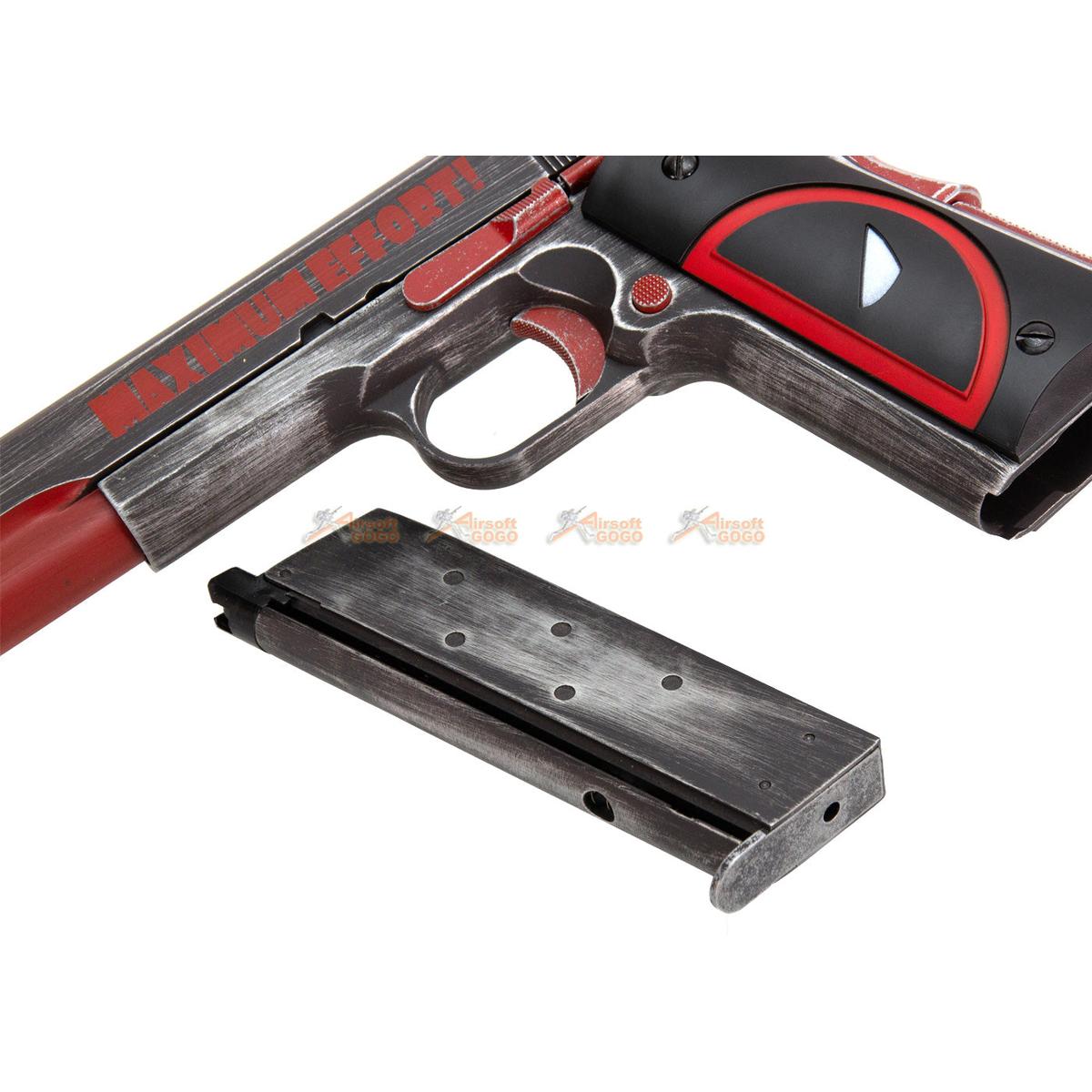 Armorer Works Custom デッドプール1911ガスブローバックピストルGBB （フルメタル-デッドプールグリップ）-AIRSOFT GOGO エアガン・サバゲー用品通販
