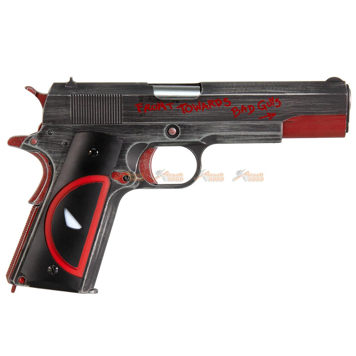 Armorer Works Custom デッドプール1911ガスブローバックピストルGBB （フルメタル-デッドプールグリップ）-AIRSOFT GOGO エアガン・サバゲー用品通販