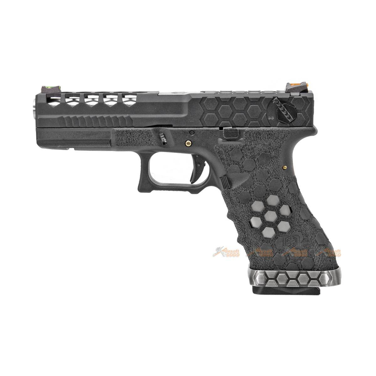 Armorer Works HEXカット G18C GBB ガスブローバック (ブラック)-AIRSOFT GOGO エアガン・サバゲー用品通販