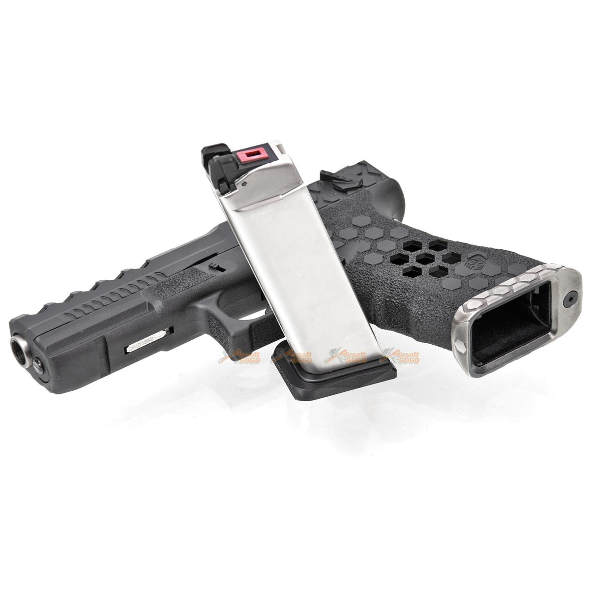 Armorer Works HEXカット G18C GBB ガスブローバック (ブラック)-AIRSOFT GOGO エアガン・サバゲー用品通販