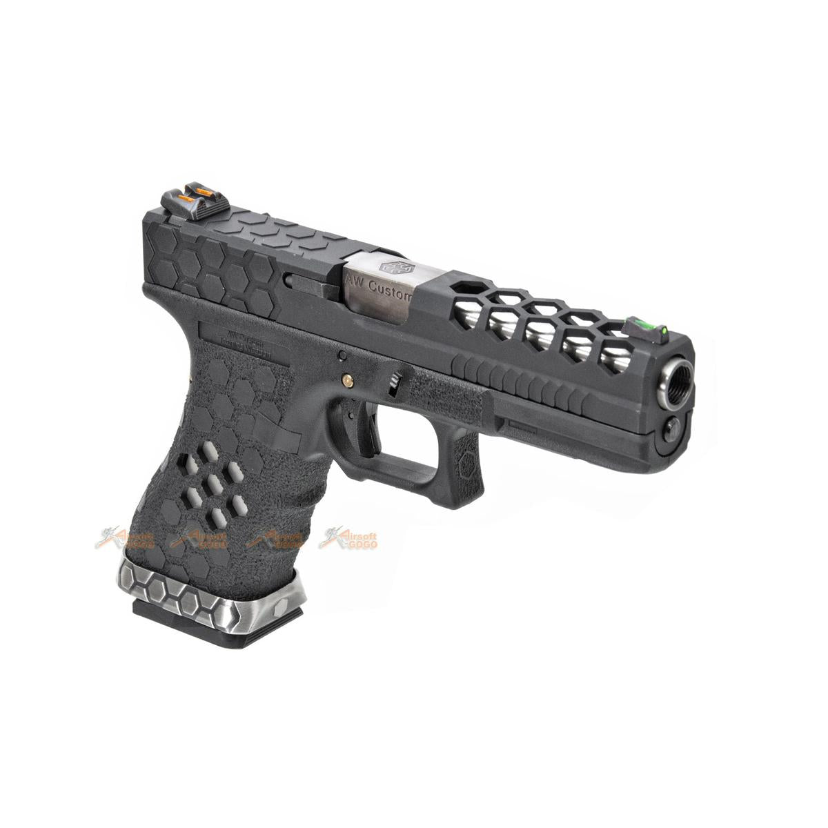 Armorer Works HEXカット G18C GBB ガスブローバック (ブラック)-AIRSOFT GOGO エアガン・サバゲー用品通販