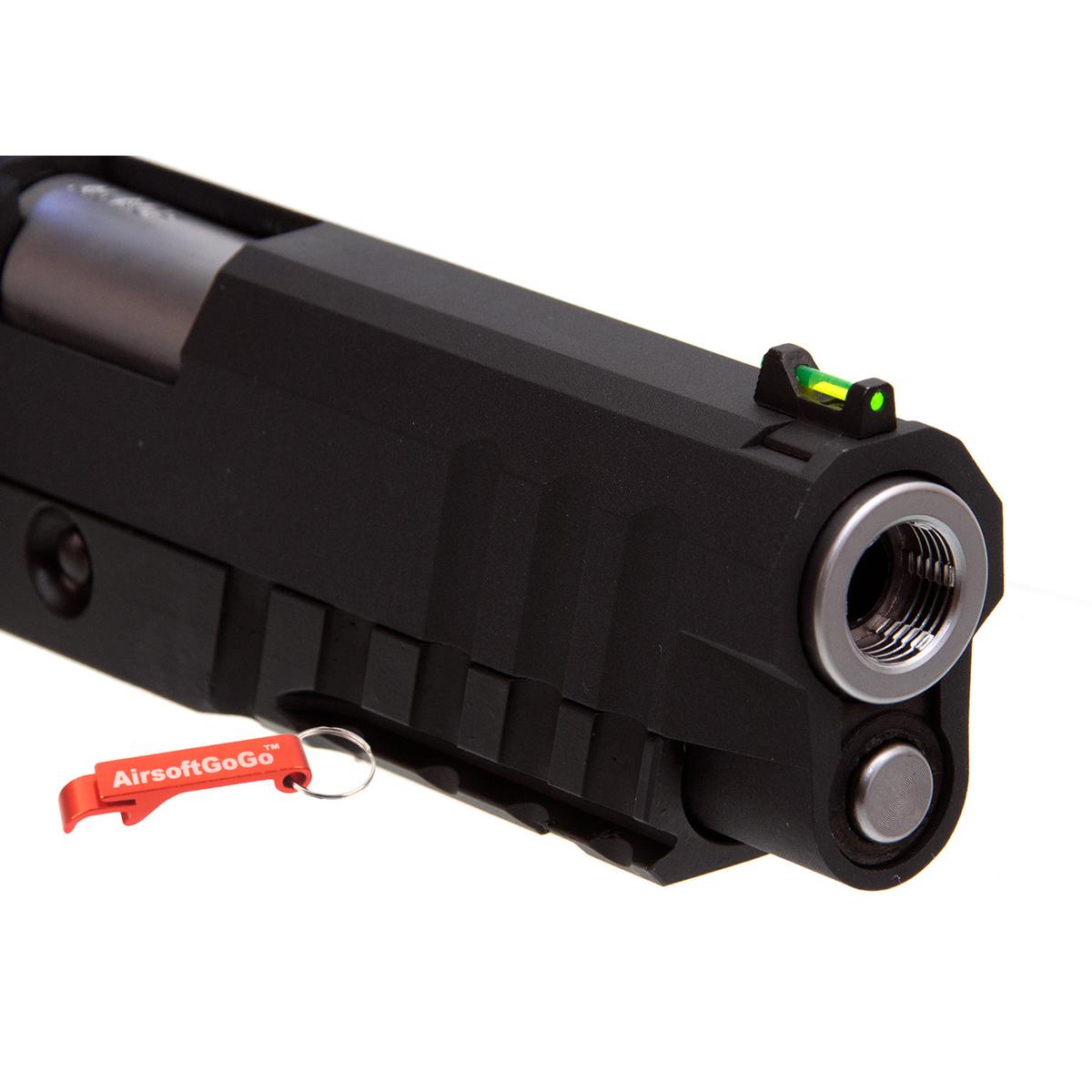 Armorer Works / WE / マルイ ハイキャパ 4.3対応 RMRドットサイト付き カスタムスライド (ブラック & ゴールド)-AIRSOFT GOGO エアガン・サバゲー用品通販