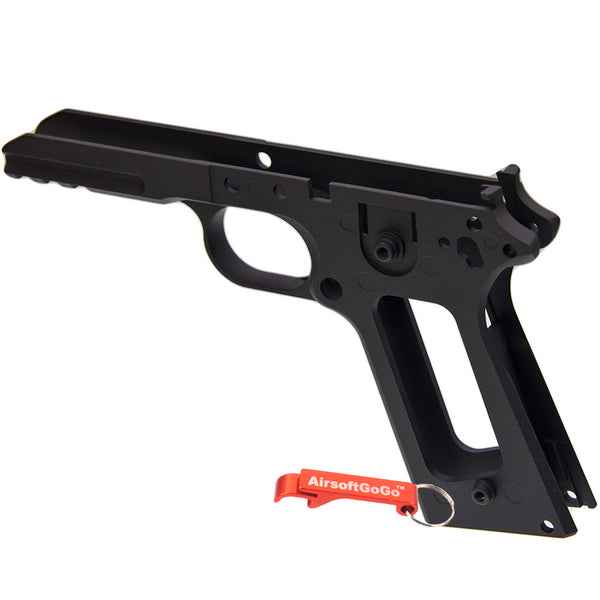 Gas blowback Army Force slide frame compatible with Marui 1911 series (KIMBER, black)