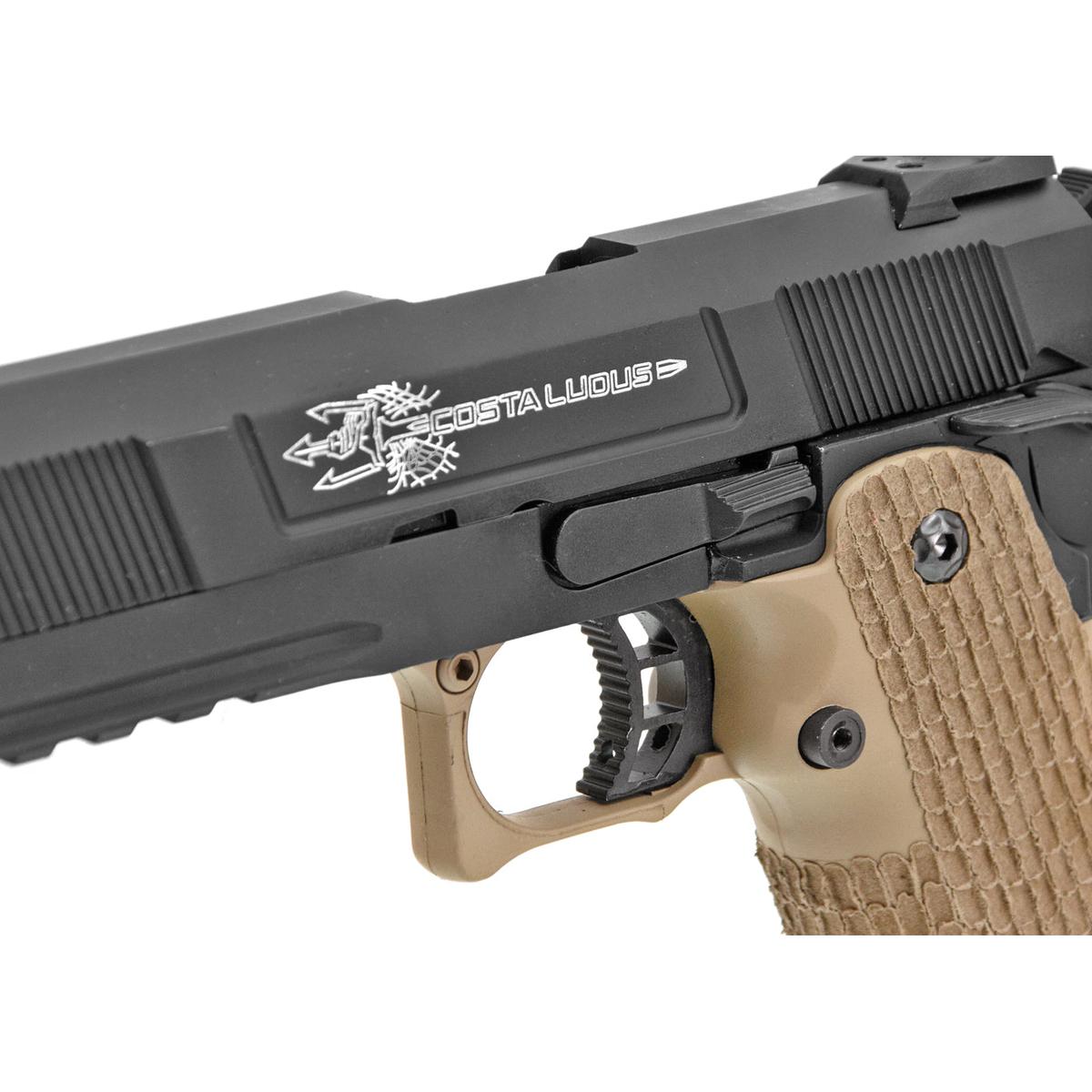 Army Costa Carry Comp Gas Blowback (Dark Earth Color) - サバゲー
