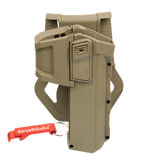 Army Force G17/G18/G19対応ピストル ホルスター 右用 (タン色)-AIRSOFT GOGO エアガン・サバゲー用品通販
