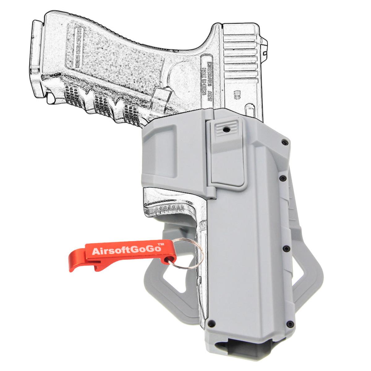 Army Force マルイ/WE G17/G18c/G19用タクティカルピストルガンHolsters（右利き用/グレー）-AIRSOFT GOGO エアガン・サバゲー用品通販