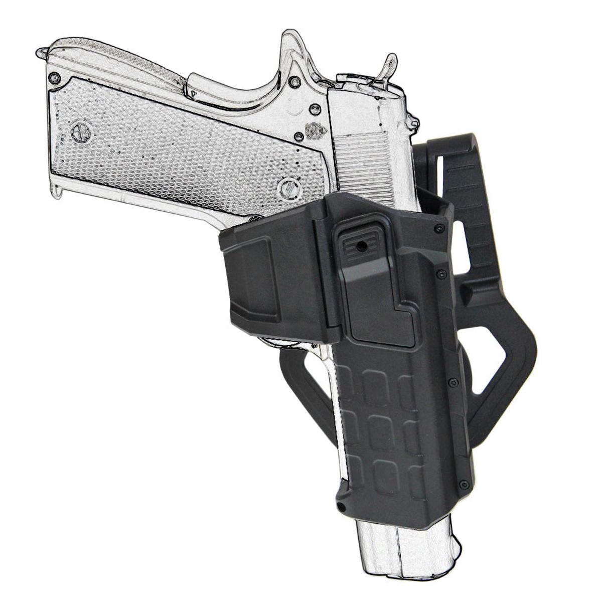 Army Force ポリマーハードケース可動式ホルスター マルイ＆WE 1911エアガン専用（ブラック）-AIRSOFT GOGO エアガン・サバゲー用品通販