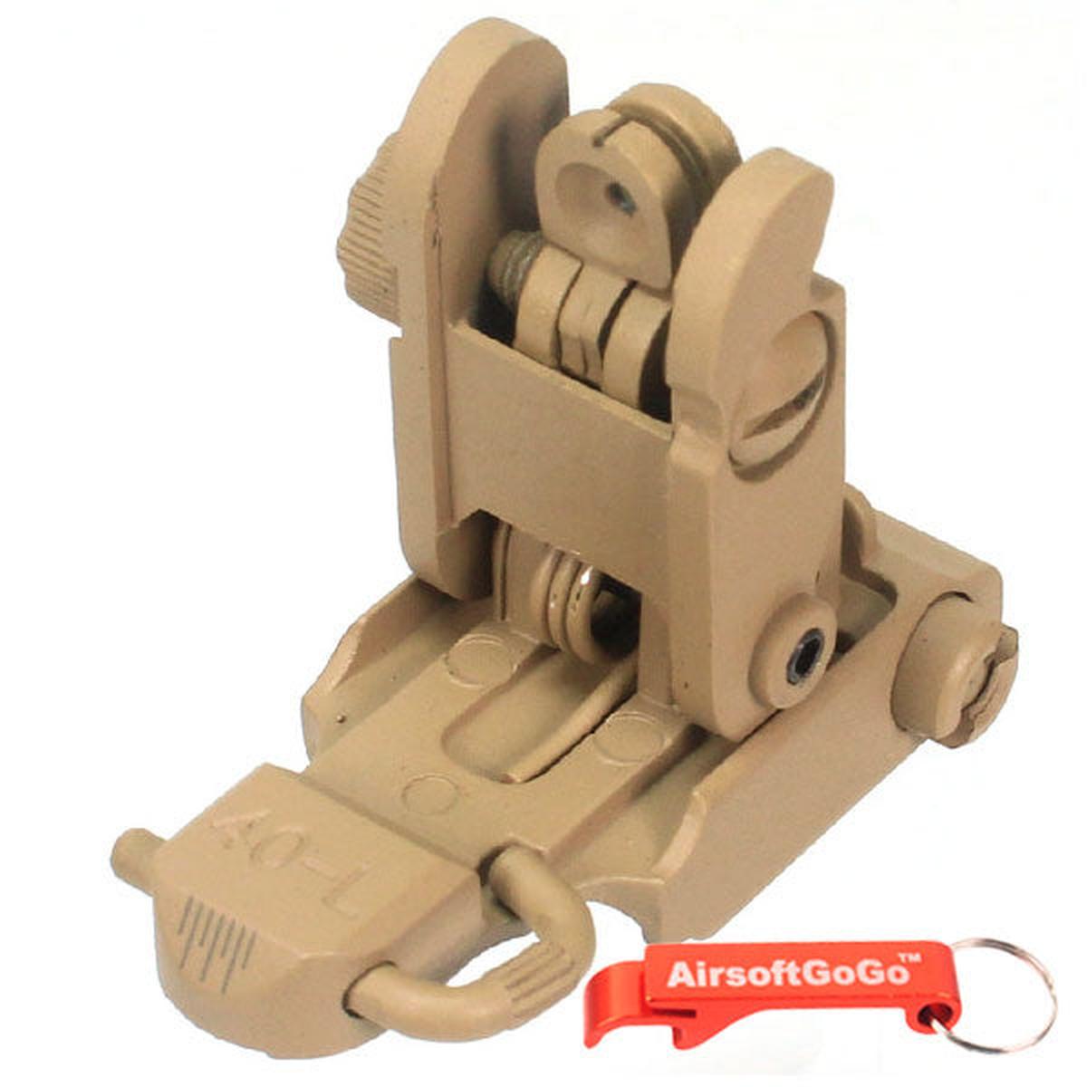 AR/SR シリーズ20mm レール電動ガンガスブローバックライフル用ポップアップリアサイト-AIRSOFT GOGO エアガン・サバゲー用品通販