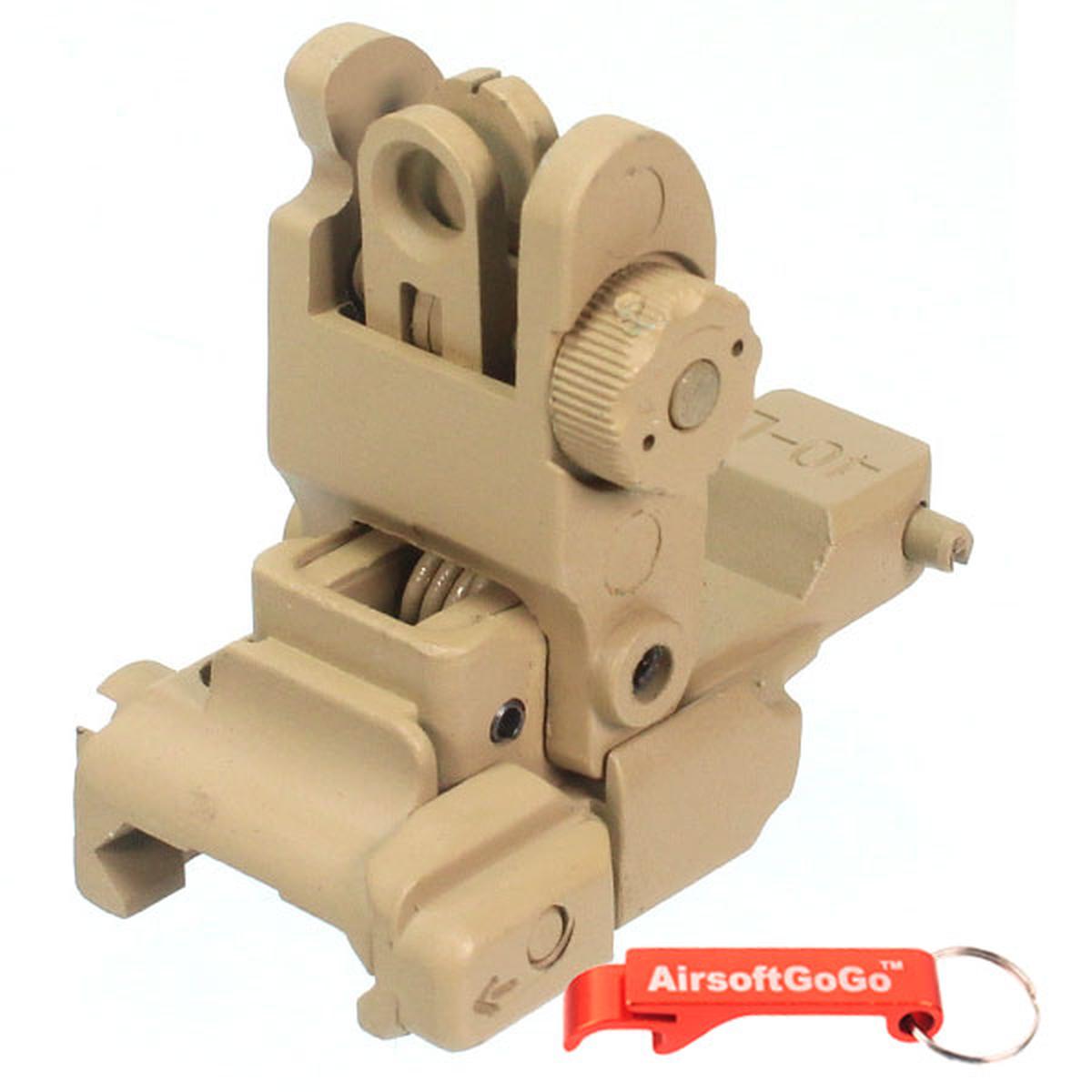 AR/SR シリーズ20mm レール電動ガンガスブローバックライフル用ポップアップリアサイト-AIRSOFT GOGO エアガン・サバゲー用品通販