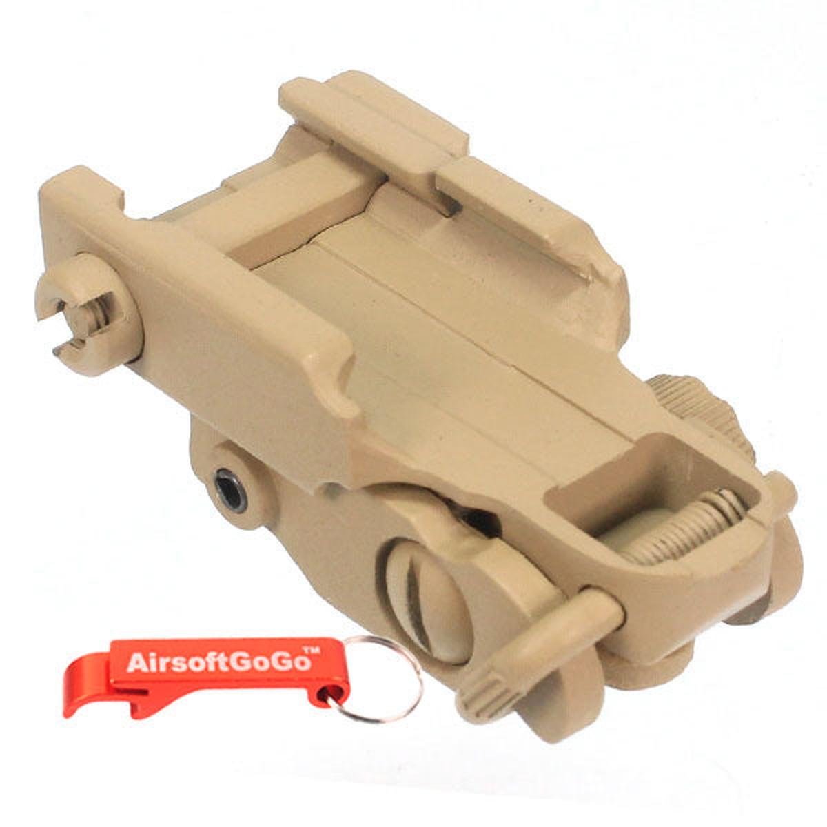 AR/SR シリーズ20mm レール電動ガンガスブローバックライフル用ポップアップリアサイト-AIRSOFT GOGO エアガン・サバゲー用品通販