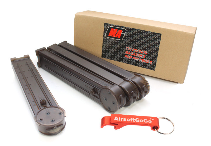 P90 170 magazine set for electric gun (4 pieces)