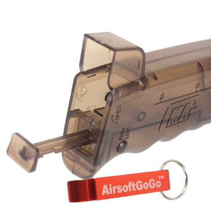 200-round high-capacity BB bullet loader for electric guns, gas blowbacks, and gas blowback rifles (brown)