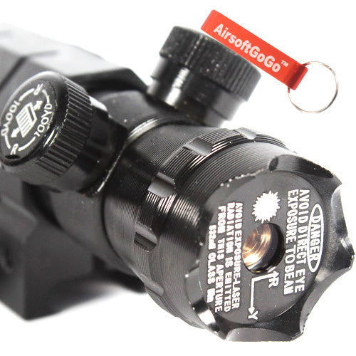 Adjustable-visible laser sight (green) with tactical head