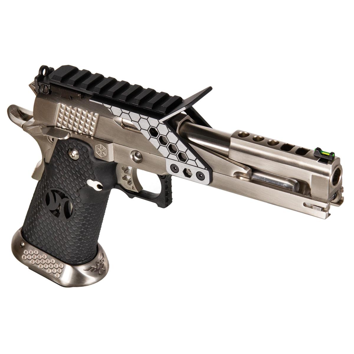 AW CUSTOM TM ガスガン ブラック/シルバー AW CUSTOM 6 inch HX2202 model high capa 5.1 gas blowback with