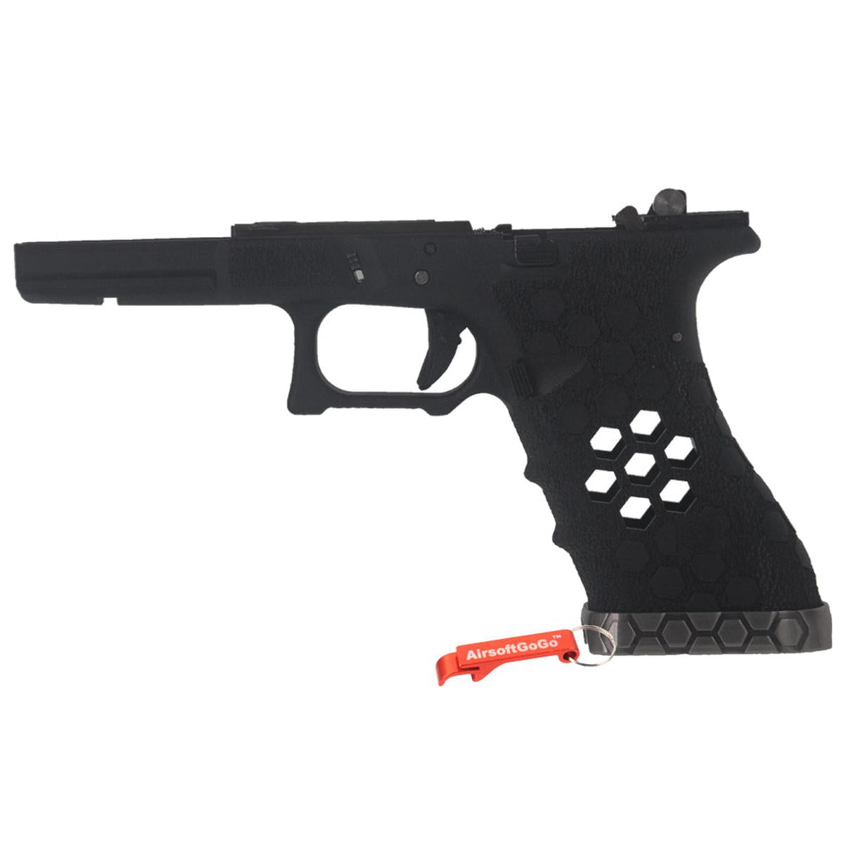 AW CUSTOM.製 マルイ G17 GBB用Hex Cut オリジナルフレーム / ロアフレーム-AIRSOFT GOGO エアガン・サバゲー用品通販
