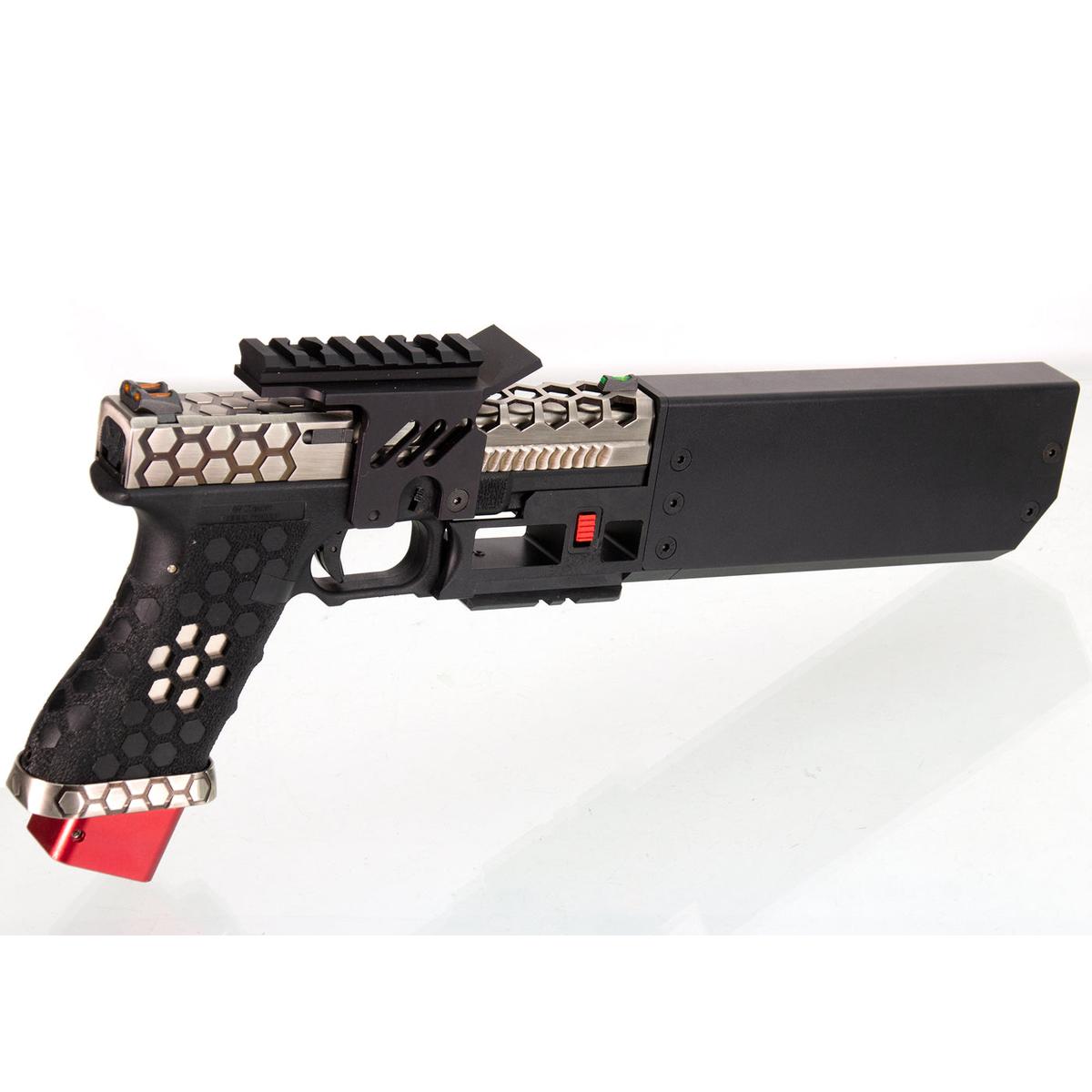 AW CUSTOMのカスタム HEXカット G17 GBB ガスブローバック (スピード ホルスター付き)-AIRSOFT GOGO エアガン・サバゲー用品通販