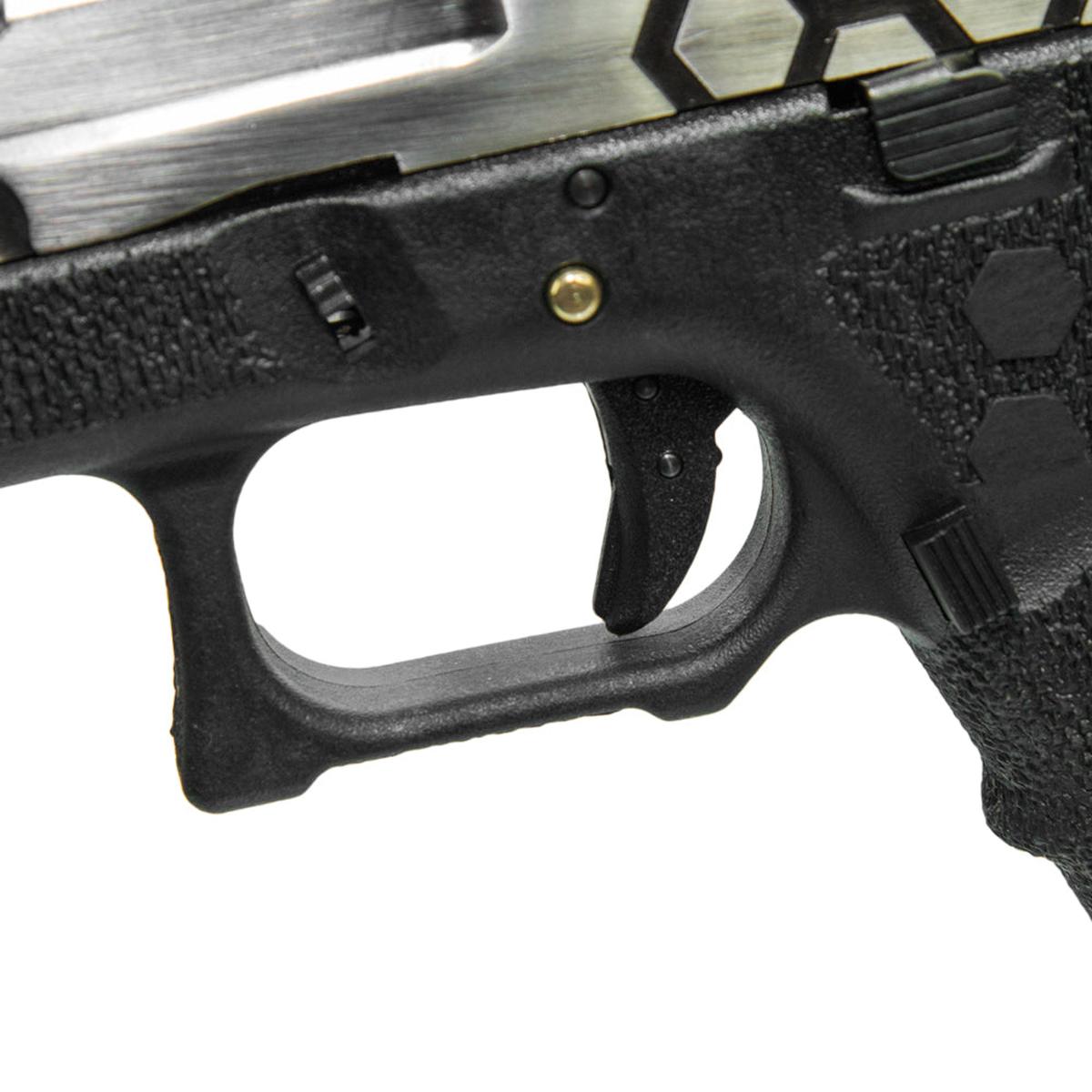AW CUSTOMのカスタム HEXカット G17 GBB ガスブローバック(2TONE シルバー, ブラック)-AIRSOFT GOGO エアガン・サバゲー用品通販