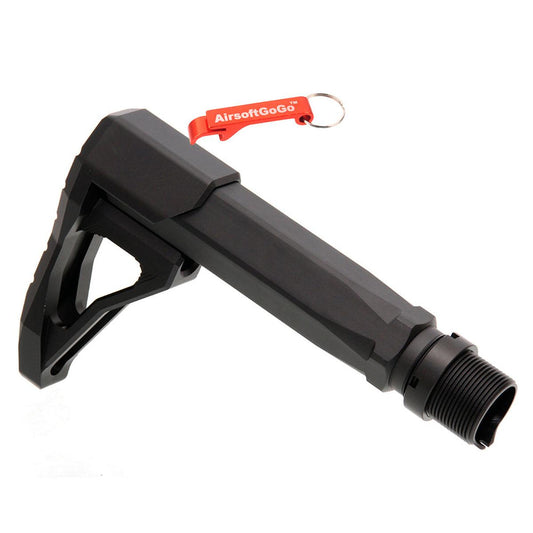 B5タイプ アルミストック WA / G&P M4 GBB用 (ブラック)-AIRSOFT GOGO エアガン・サバゲー用品通販