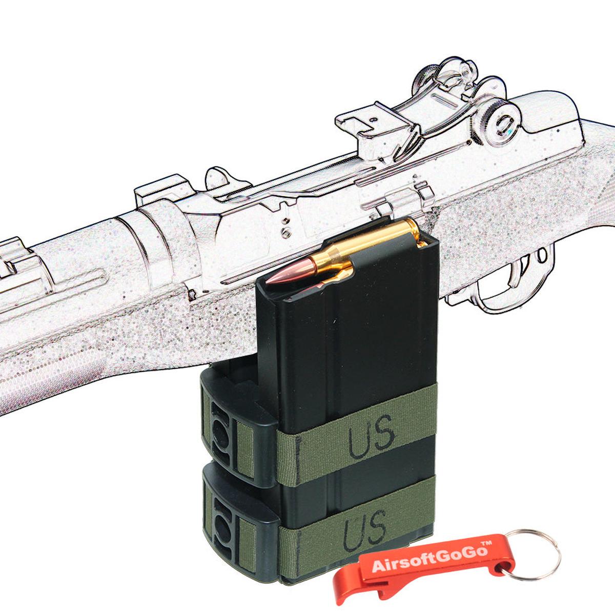 BattleAxe M14用 900連電動給弾式ダブルマガジン (黒)-AIRSOFT GOGO エアガン・サバゲー用品通販
