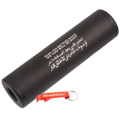「Blackwater」 刻印、Spartan Doctrine製14mm正ネジ・逆ネジ D30 X 110mm（直径×全長) サプレッサー-AIRSOFT GOGO エアガン・サバゲー用品通販