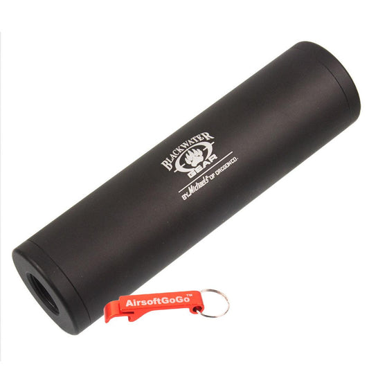 「Blackwater」 刻印、Spartan Doctrine製14mm正ネジ・逆ネジ D30 X 110mm（直径×全長) サプレッサー-AIRSOFT GOGO エアガン・サバゲー用品通販