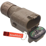 Marui WE G&amp;P KSC APS G17 G18C G19 G21 G22 G34 G35 P-LIGHT LED flashlight for gas blowback (dark earth color)