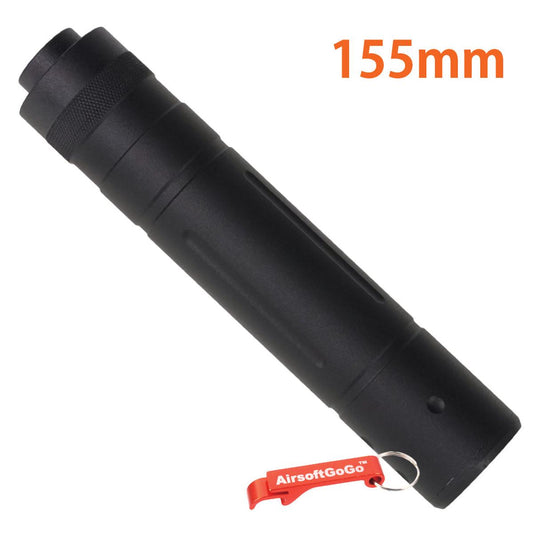 BW Aタイプ 155mm サプレッサー (14mm逆ネジ ) 電動ガン用 (ブラックカラー)-AIRSOFT GOGO エアガン・サバゲー用品通販