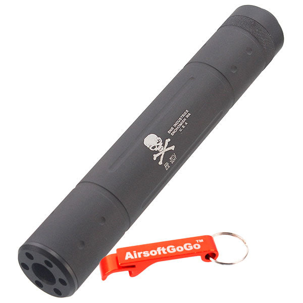 CYMA skull logo engraved 14mm reverse screw suppressor for electric guns and gas blowback life