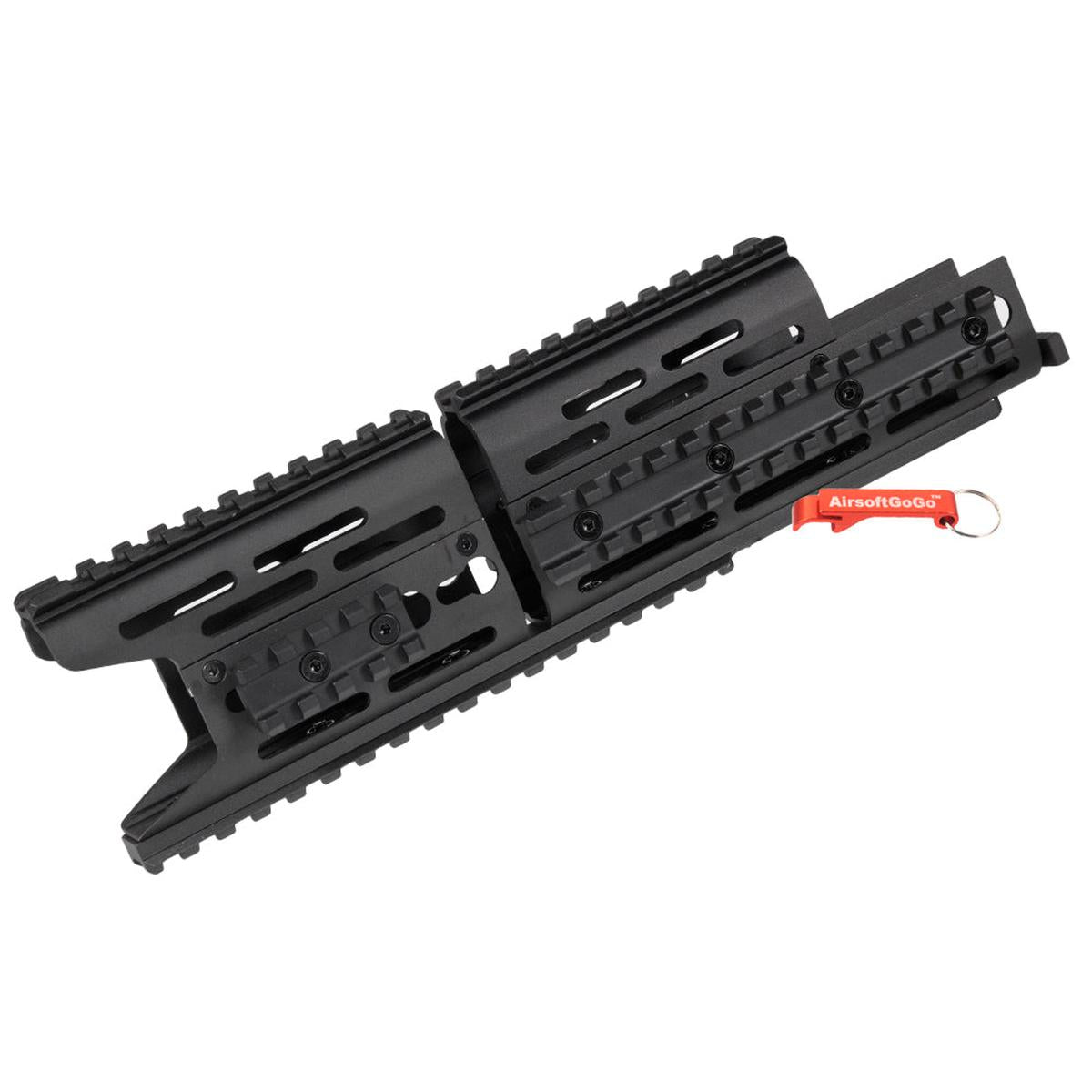 CYMA電動ガン AKシリーズ用アルミ 11インチ KeyModキーモッド レール ハンドガード (ブラックカラー)-AIRSOFT GOGO エアガン・サバゲー用品通販