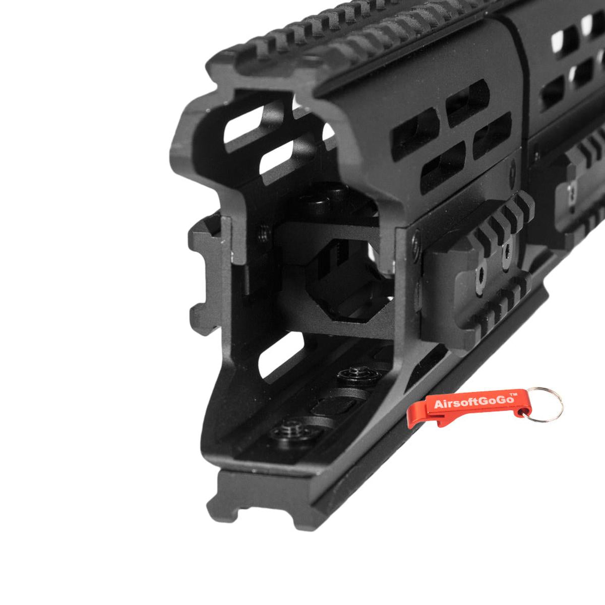 CYMA電動ガン AKシリーズ用アルミ 11インチ KeyModキーモッド レール ハンドガード (ブラックカラー)-AIRSOFT GOGO エアガン・サバゲー用品通販