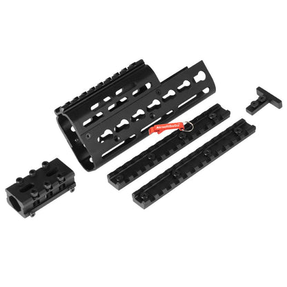 CYMA電動ガン AKシリーズ用アルミ 6インチ KeyModキーモッド レール ハンドガード (ブラックカラー)-AIRSOFT GOGO エアガン・サバゲー用品通販
