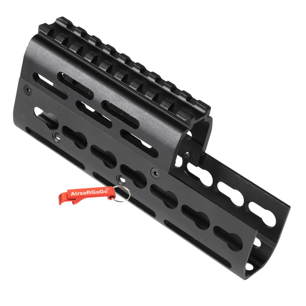 CYMA電動ガン AKシリーズ用アルミ 6インチ KeyModキーモッド レール ハンドガード (ブラックカラー)-AIRSOFT GOGO エアガン・サバゲー用品通販