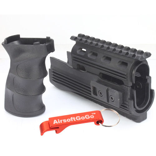 CYMA rail hand guard and tactical grip for AK series electric gun