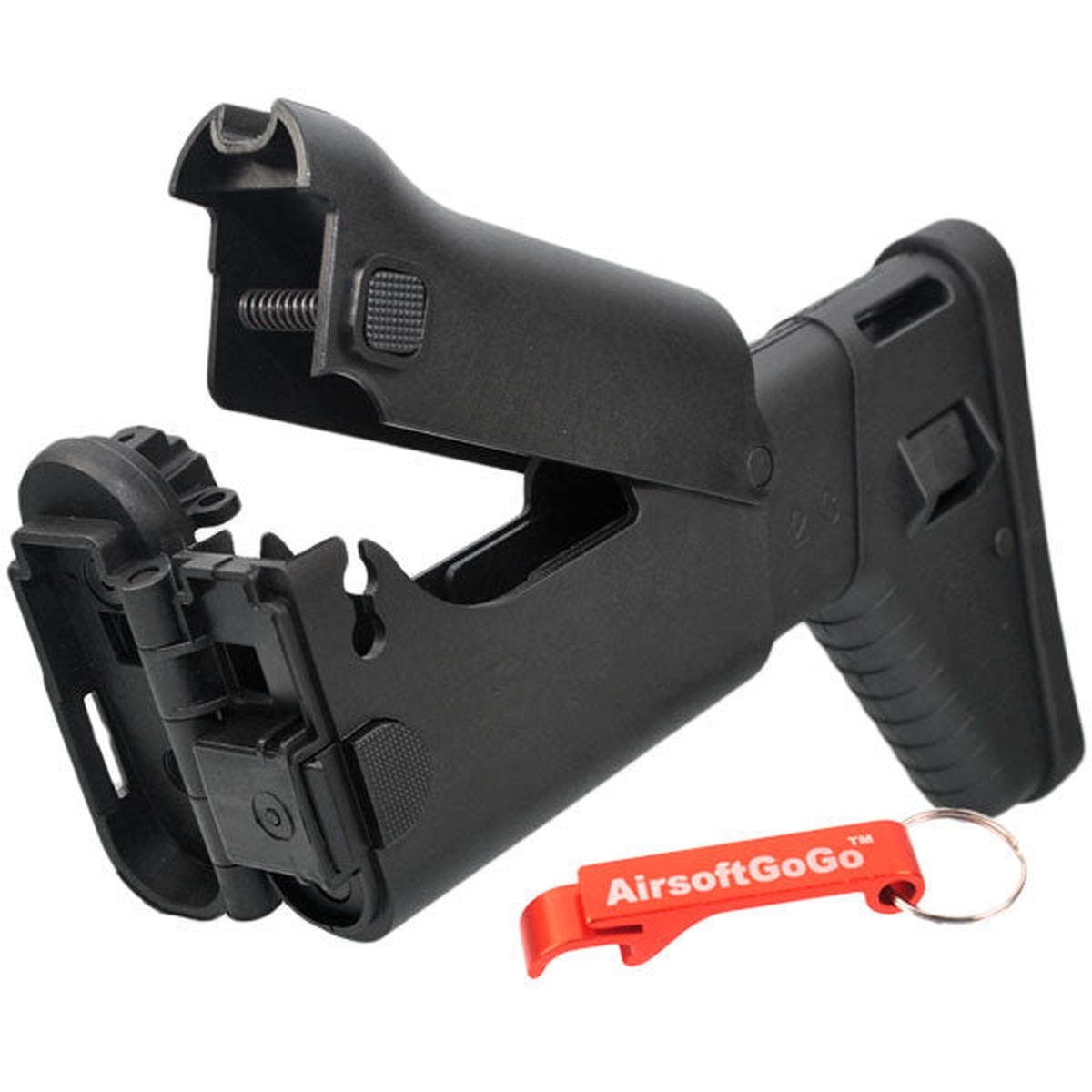D-BOYS / Cyber Gun 電動ガン (ブラック)用SCAR-H サイド折りたたみストック-AIRSOFT GOGO エアガン・サバゲー用品通販