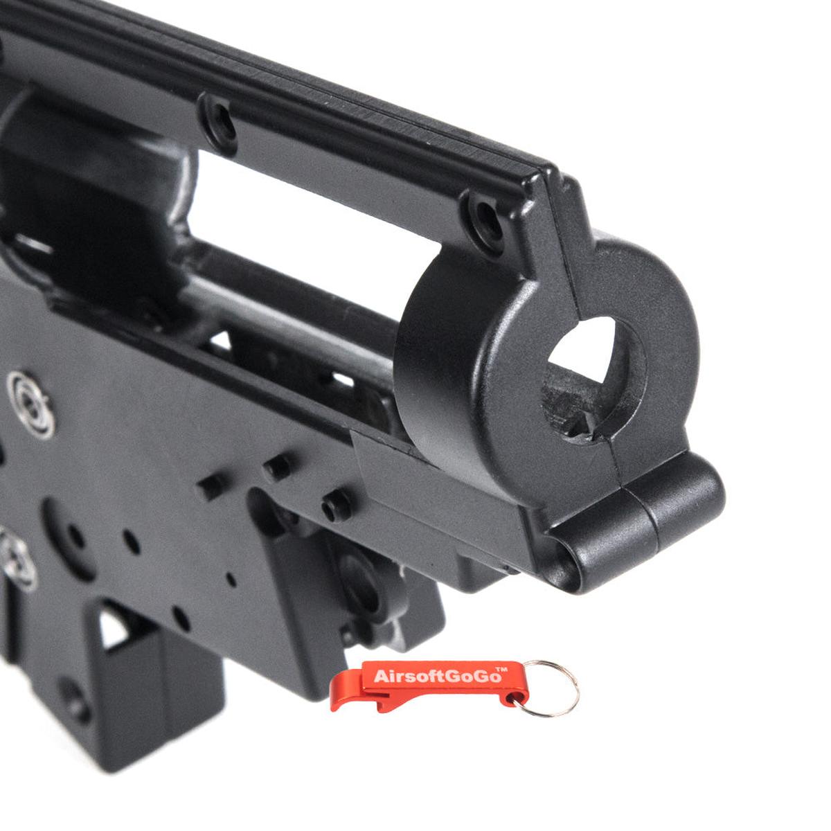 E&C M4 Ver.2 8mm軸受 スチール QDメカボックスシェルセット (ブラックカラー)-AIRSOFT GOGO エアガン・サバゲー用品通販