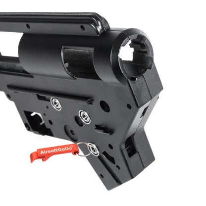 E&C M4 Ver.2 8mm軸受 スチール QDメカボックスシェルセット (ブラックカラー)-AIRSOFT GOGO エアガン・サバゲー用品通販