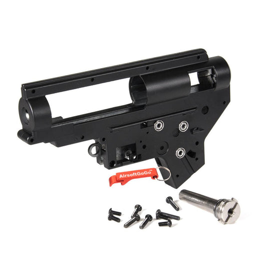 E&C M4 Ver.2 8mm軸受 スチール QDメカボックスシェルセット (ブラックカラー)-AIRSOFT GOGO エアガン・サバゲー用品通販