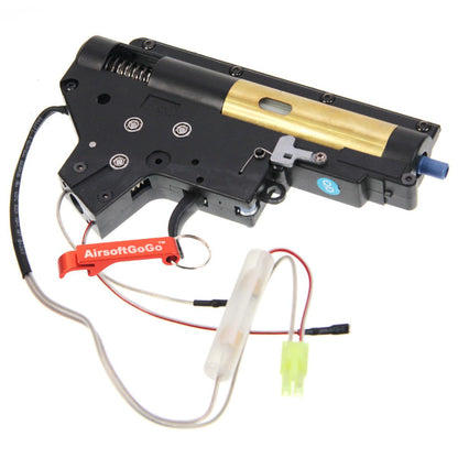 E&C製スプリングメカボックスセット（後部配線） マルイM4 電動ガン対応 (黒)-AIRSOFT GOGO エアガン・サバゲー用品通販