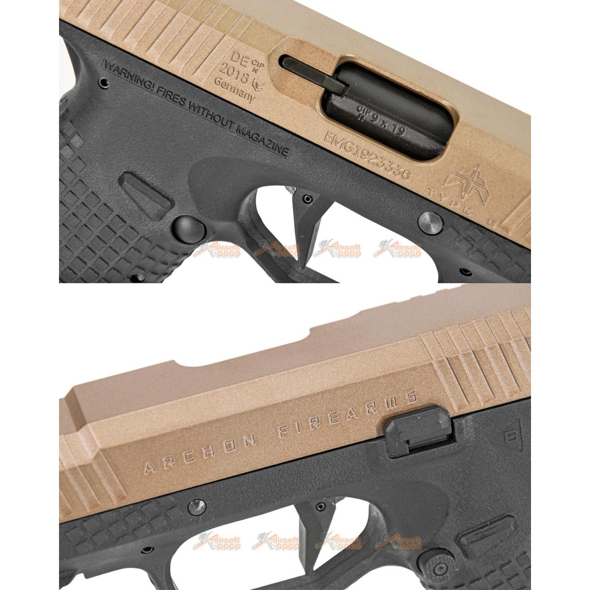 EMG / ARCHON AR タイプ B ガスブローバック GBB (ブラック ・ダークアース色)-AIRSOFT GOGO エアガン・サバゲー用品通販