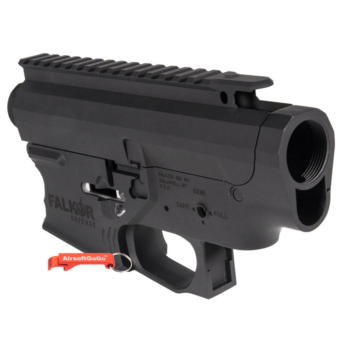 EMG FALKOR DEFENSE正規ライセンス APS電動ガンM4用 アルミボディ レシーバーフレーム (ブラックカラー)-AIRSOFT GOGO エアガン・サバゲー用品通販