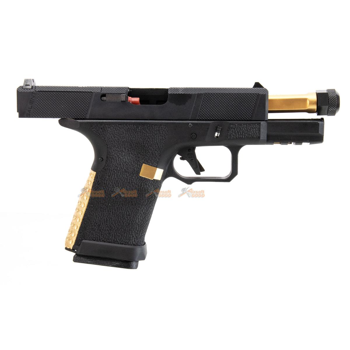 EMG / SAI Utility Compact (ユーティリティコンパクト) ガスブローバック GBB (アルミ ・ガス ver.) - ゴールド / ブラック-AIRSOFT GOGO エアガン・サバゲー用品通販