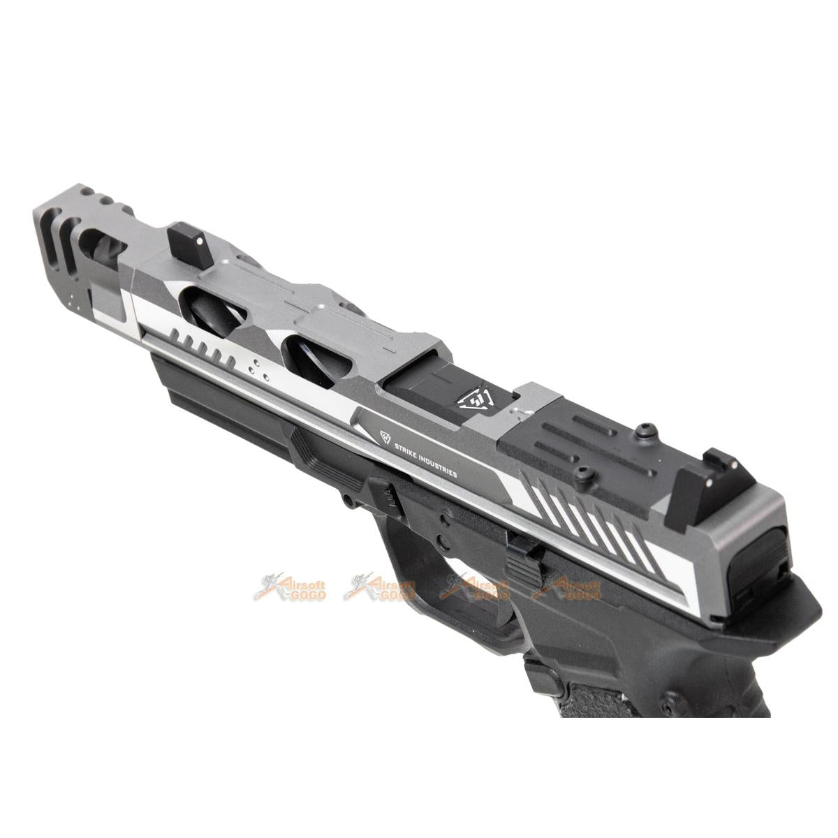 EMG STRIKE INDUSTRIES ARK17 G17 ガスブローバック GBB w/ コンペンセイター (シルバー)-AIRSOFT GOGO エアガン・サバゲー用品通販