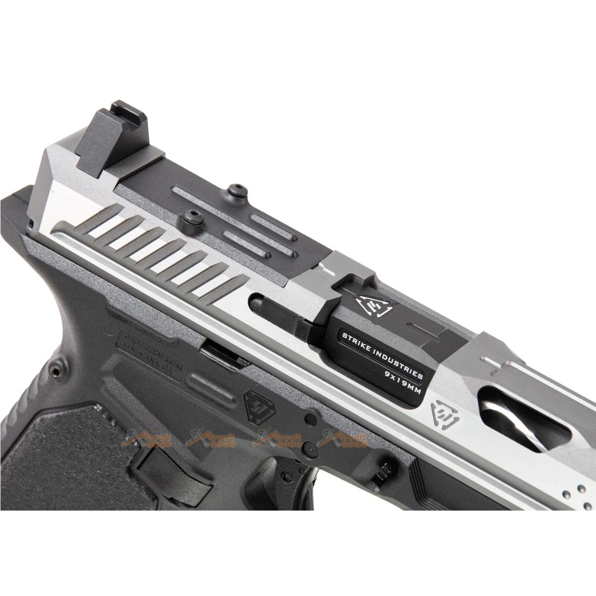 EMG STRIKE INDUSTRIES ARK17 G17 ガスブローバック GBB w/ コンペンセイター (シルバー)-AIRSOFT GOGO エアガン・サバゲー用品通販